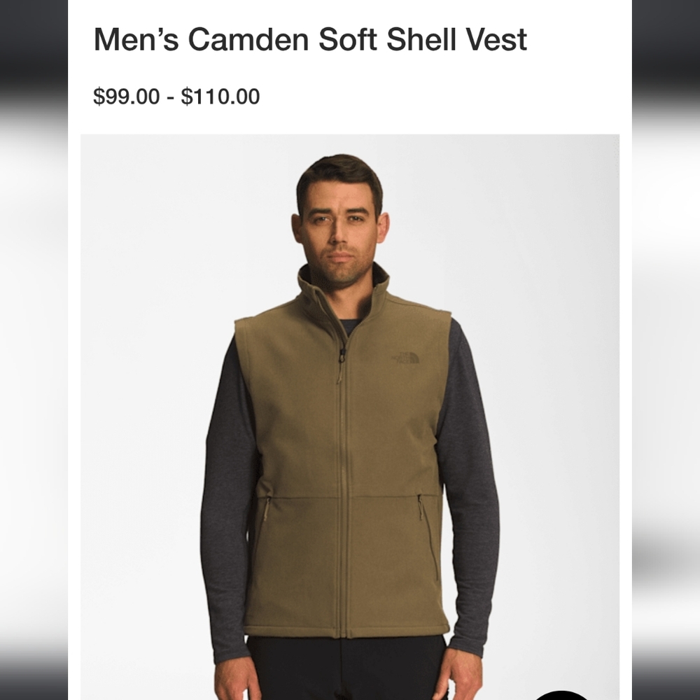 New W Tag The North Face Black Heather CAMDEN Shell Vest Windwall "Probe" M